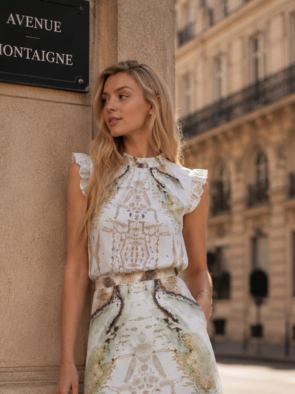 Ruffle Sleeve Top