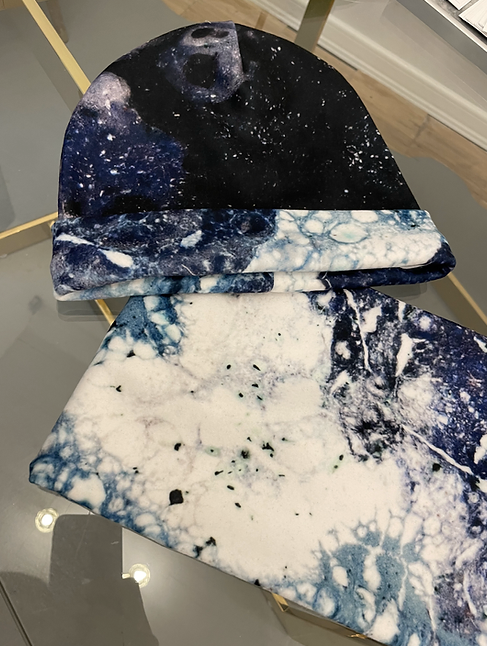 Fluffy Beanie and scarf set