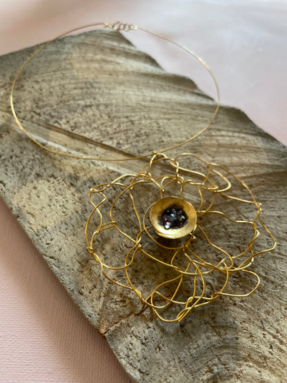 Goldenrose statement necklace
