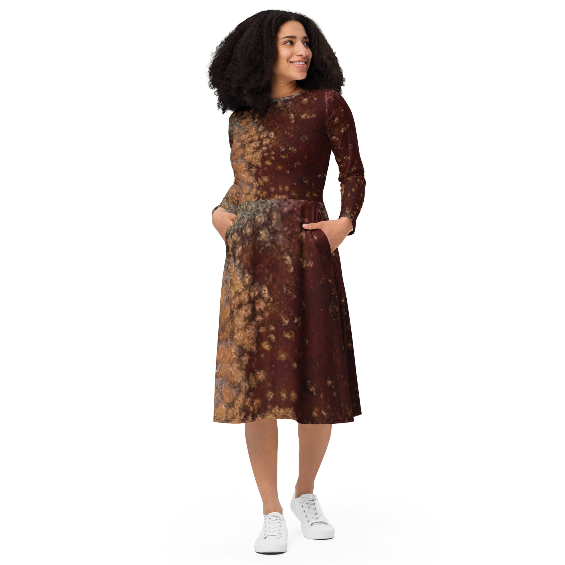 halter neck midi dress casual Brown 100% Cotton Halter Neck Tier Midi Dress 26
